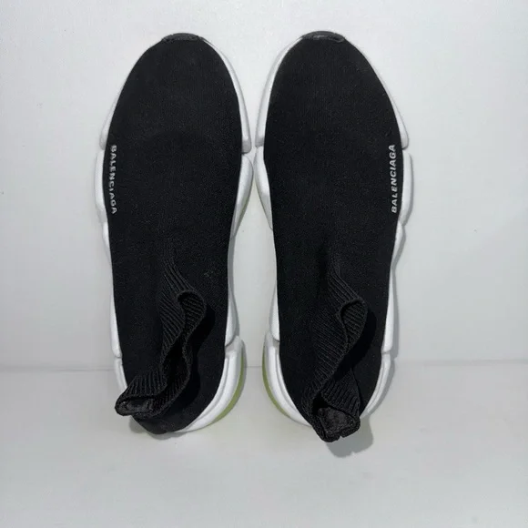 BALENCIAGA BLACK KNIT FABRIC SPEED 2.0 HIGH TOP. - Picture 5 of 11